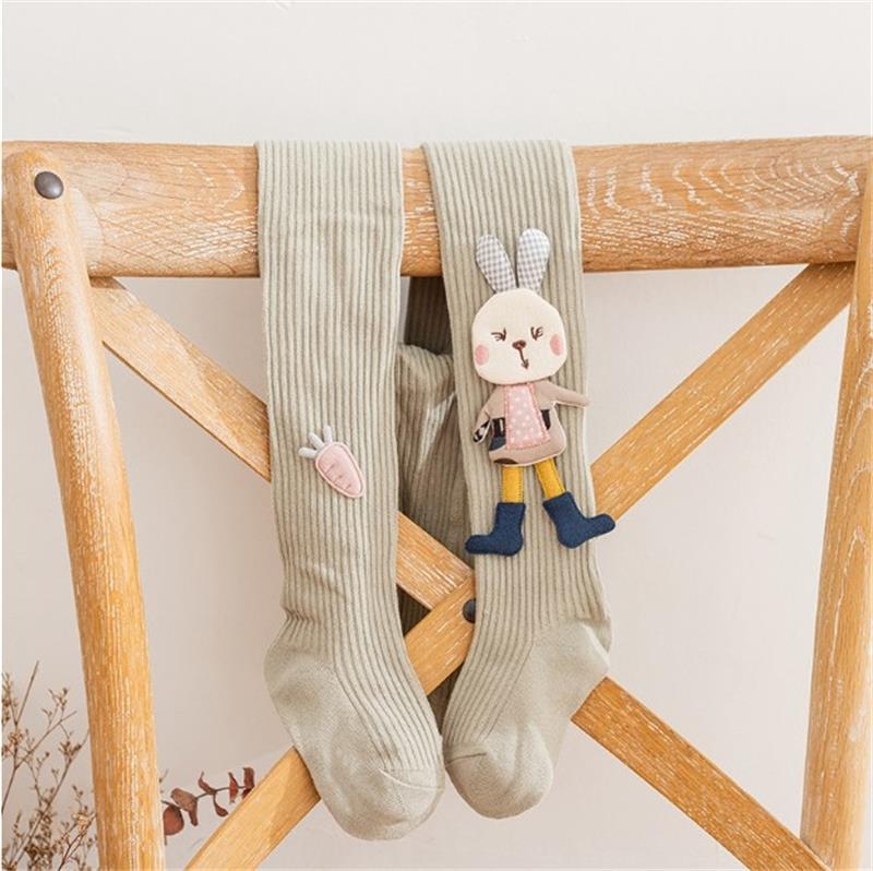 Бебешки чорапогащи за пролет и есен, сладък анимационен дизайн за момичета и малки деца