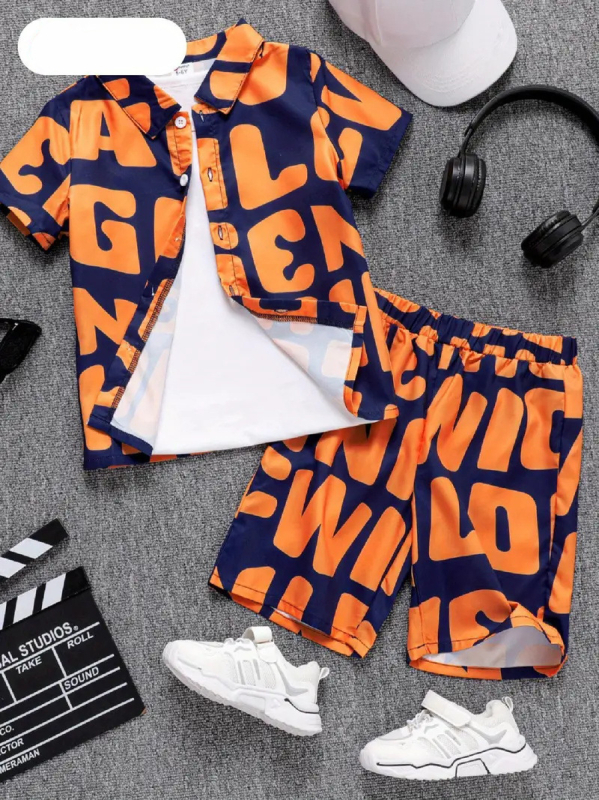 Dječačke retro britanske dvodijelne moderne personalizirane kratke hlače kratkih rukava RG01-RD01