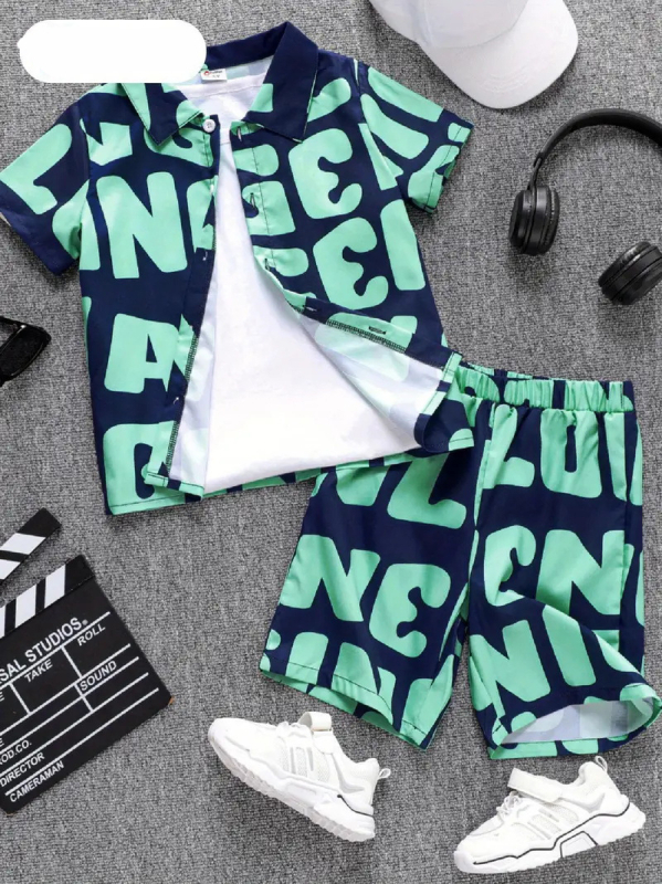 Dječačke retro britanske dvodijelne moderne personalizirane kratke hlače kratkih rukava RG01-RD01