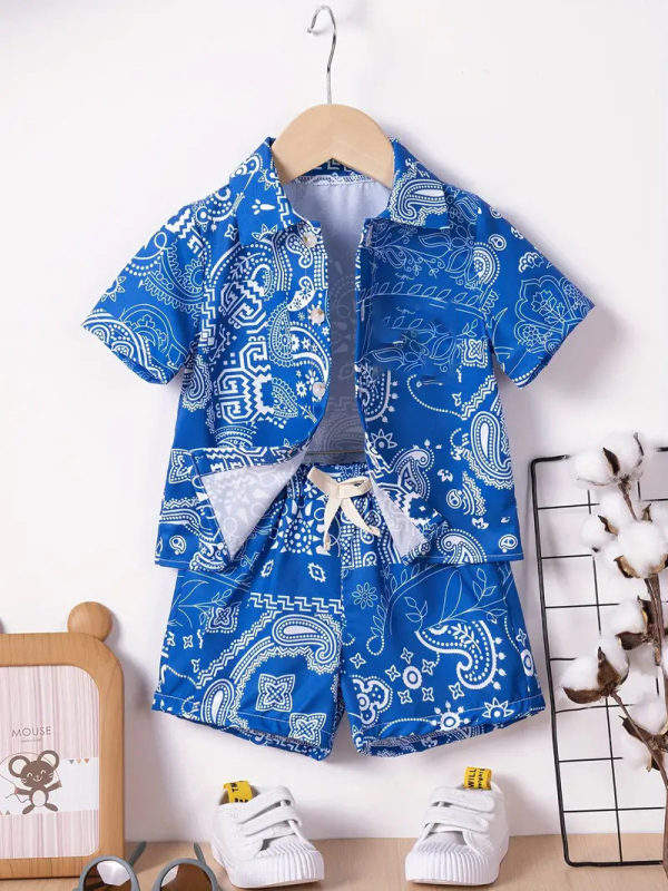 Dječačke retro britanske dvodijelne moderne personalizirane kratke hlače kratkih rukava RG01-RD01