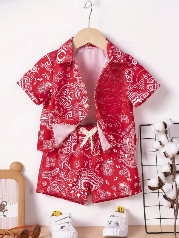 Dječačke retro britanske dvodijelne moderne personalizirane kratke hlače kratkih rukava RG01-RD01