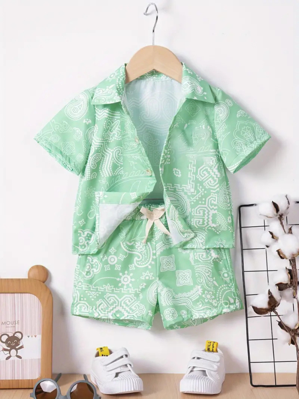 Dječačke retro britanske dvodijelne moderne personalizirane kratke hlače kratkih rukava RG01-RD01