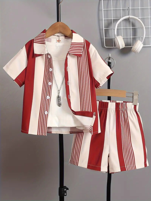 Dječačke retro britanske dvodijelne moderne personalizirane kratke hlače kratkih rukava RG01-RD01