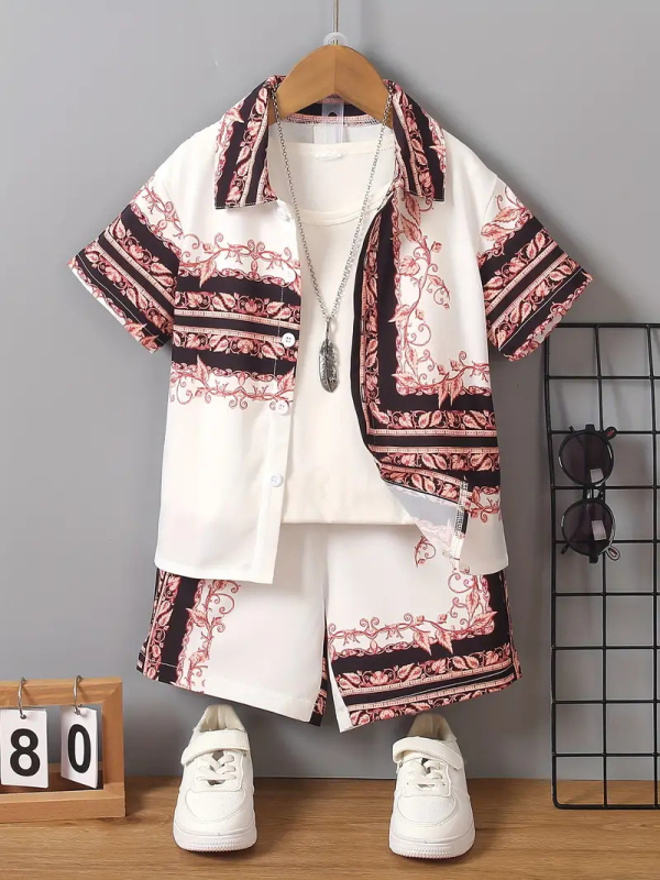 Dječačke retro britanske dvodijelne moderne personalizirane kratke hlače kratkih rukava RG01-RD01