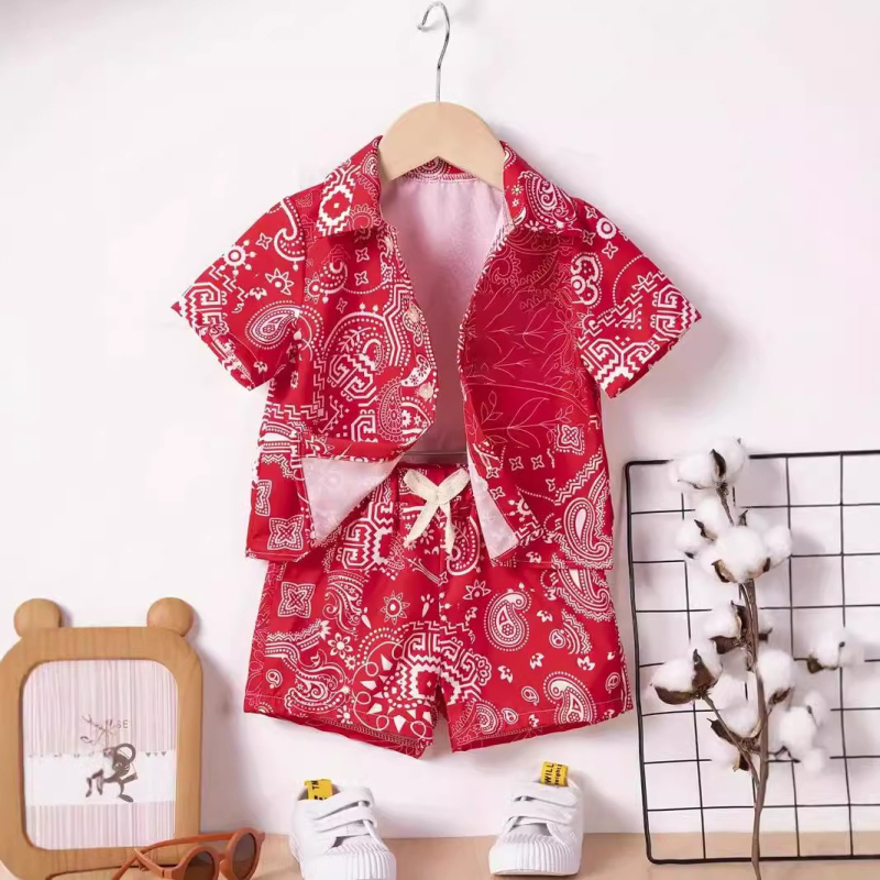 Dječačke retro britanske dvodijelne moderne personalizirane kratke hlače kratkih rukava RG01-RD01