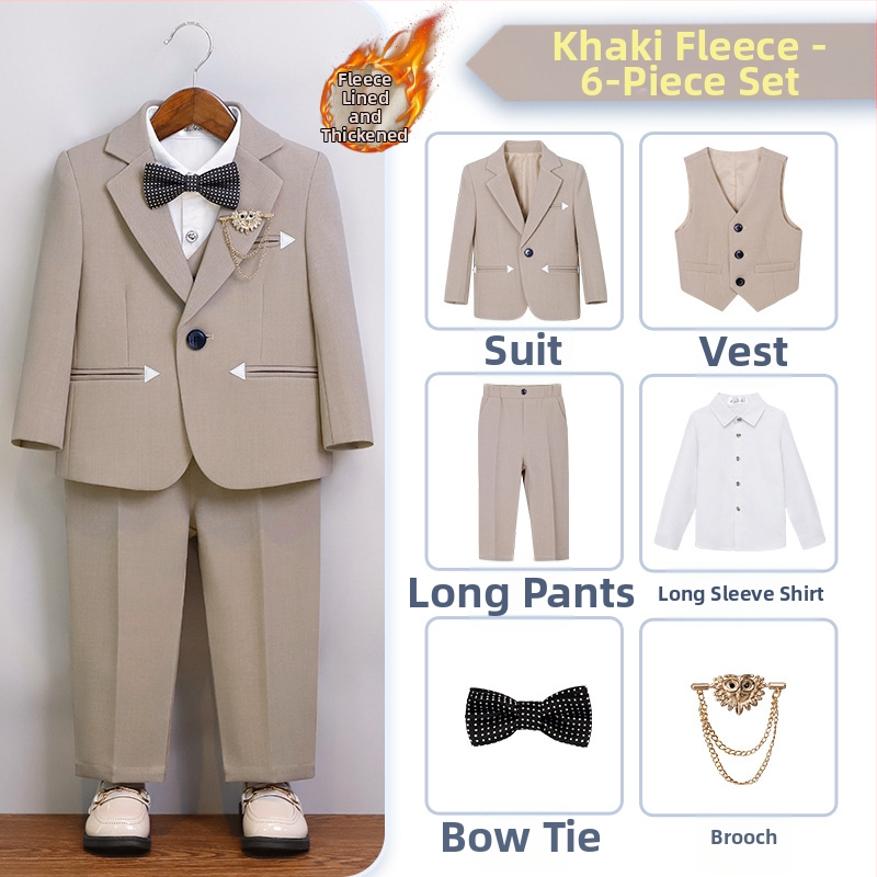 Detský oblek pre chlapca, britský gentleman, chlapčenské narodeninové šaty, kvetinové dievčatká, svadobné šaty s klavírnym motívom