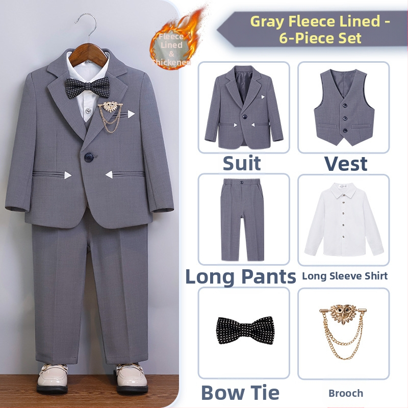 Detský oblek pre chlapca, britský gentleman, chlapčenské narodeninové šaty, kvetinové dievčatká, svadobné šaty s klavírnym motívom