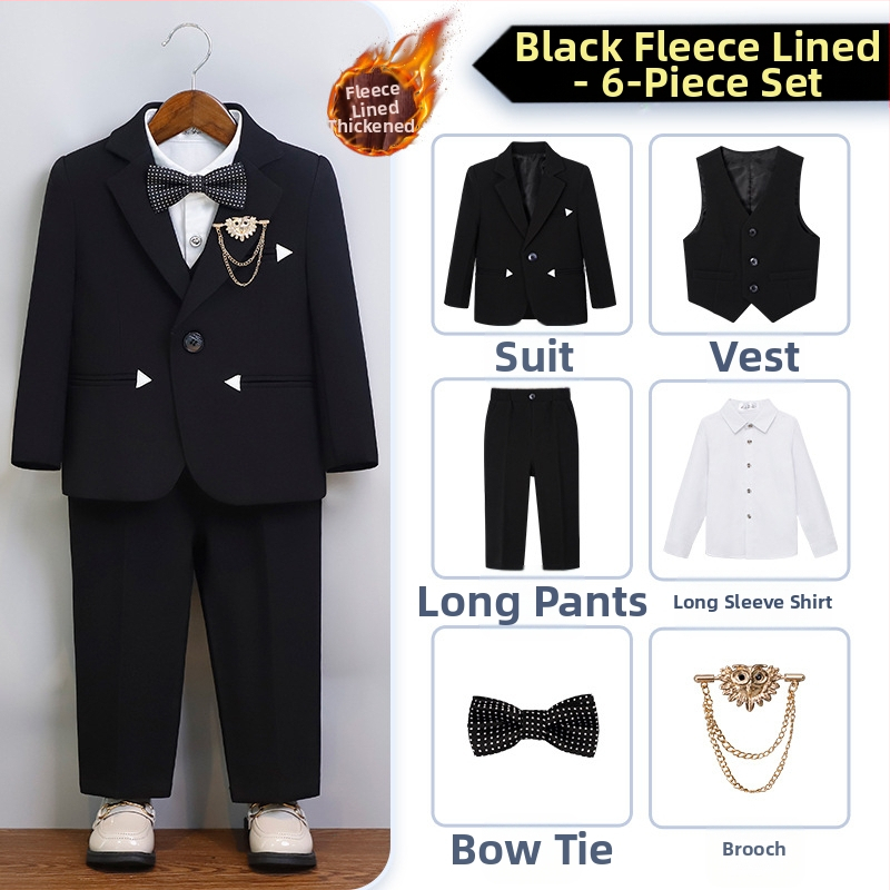 Detský oblek pre chlapca, britský gentleman, chlapčenské narodeninové šaty, kvetinové dievčatká, svadobné šaty s klavírnym motívom