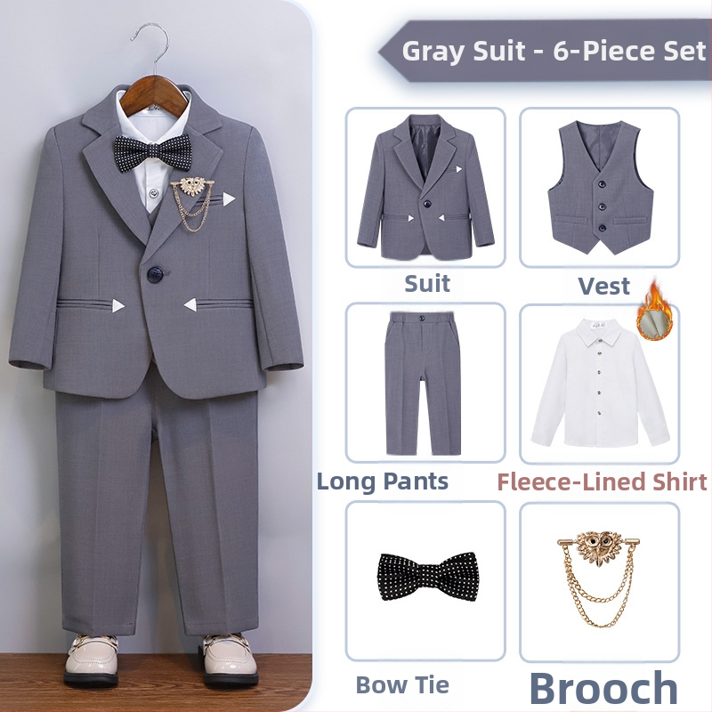 Detský oblek pre chlapca, britský gentleman, chlapčenské narodeninové šaty, kvetinové dievčatká, svadobné šaty s klavírnym motívom