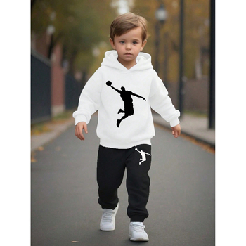 Toamna și iarna pentru copii pulover pantaloni costum copii îmbrăcăminte pulover cu glugă pulover pulover pantaloni costum imprimat casual copii îmbrăcăminte