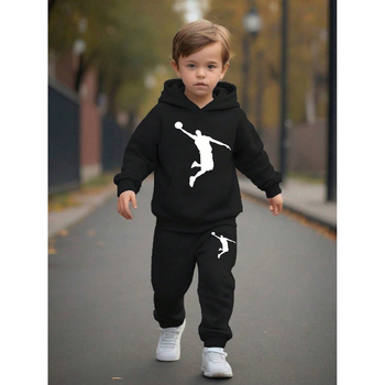 Toamna și iarna pentru copii pulover pantaloni costum copii îmbrăcăminte pulover cu glugă pulover pulover pantaloni costum imprimat casual copii îmbrăcăminte