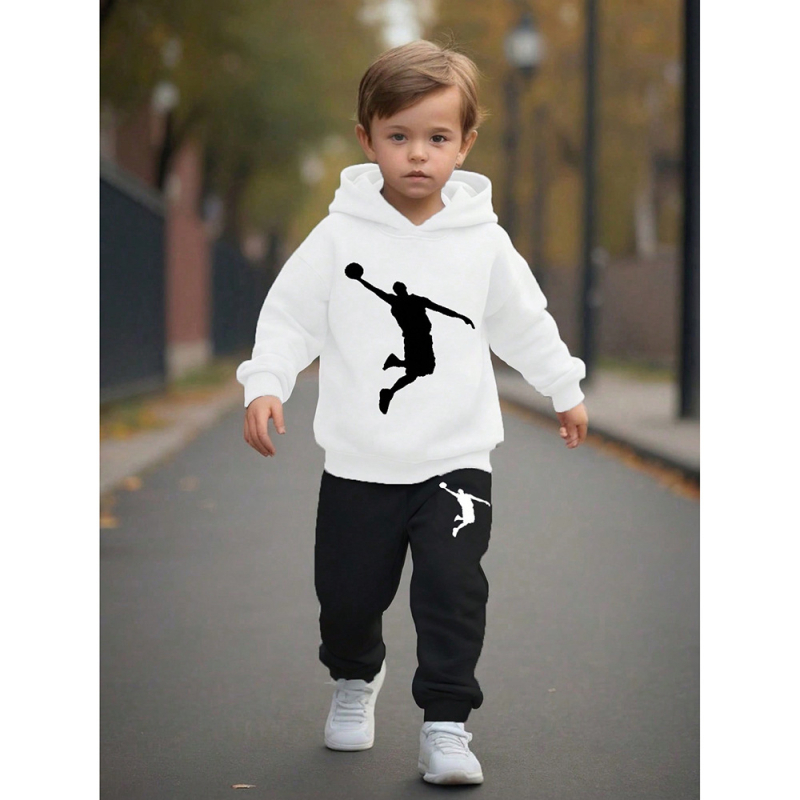 Toamna și iarna pentru copii pulover pantaloni costum copii îmbrăcăminte pulover cu glugă pulover pulover pantaloni costum imprimat casual copii îmbrăcăminte