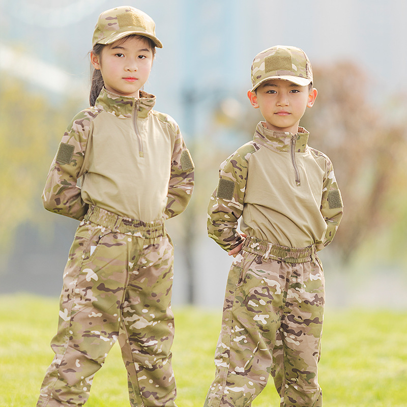 Costum de camuflaj pentru copii, costum tactic de vară pentru bărbați, costum de broască, elevi, grădiniță, tabără de vară, antrenament militar, producători de îmbrăcăminte en-gros