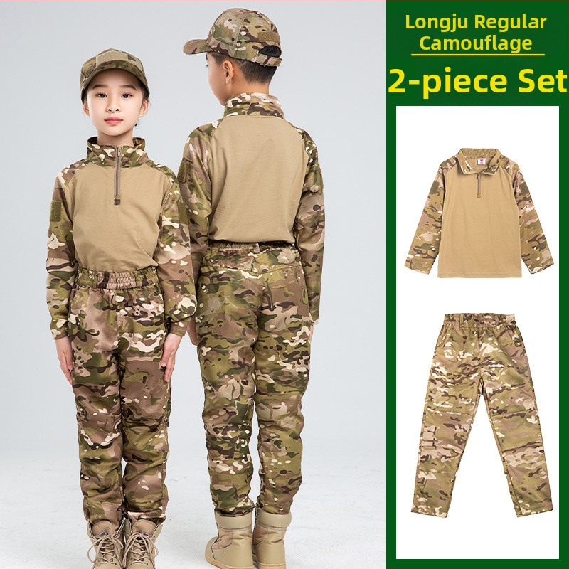 Costum de camuflaj pentru copii, costum tactic de vară pentru bărbați, costum de broască, elevi, grădiniță, tabără de vară, antrenament militar, producători de îmbrăcăminte en-gros