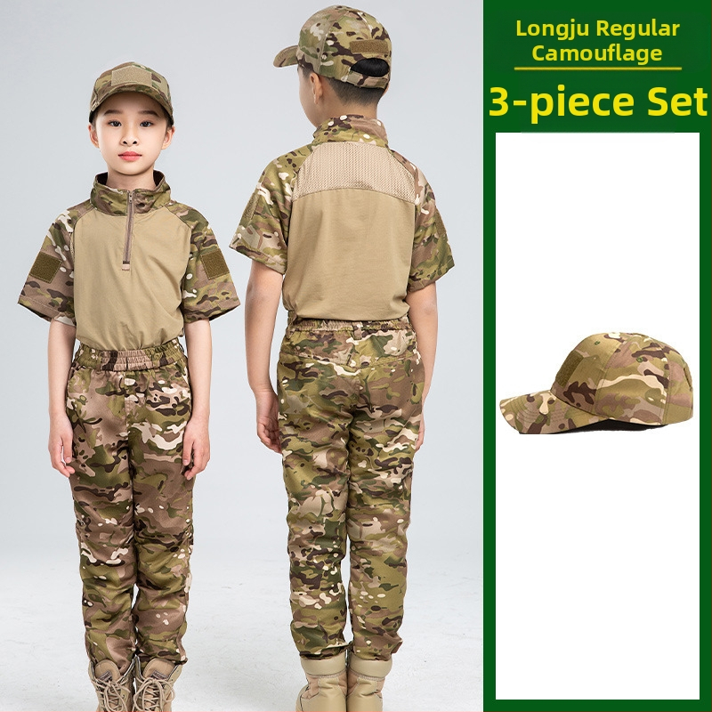 Costum de camuflaj pentru copii, costum tactic de vară pentru bărbați, costum de broască, elevi, grădiniță, tabără de vară, antrenament militar, producători de îmbrăcăminte en-gros