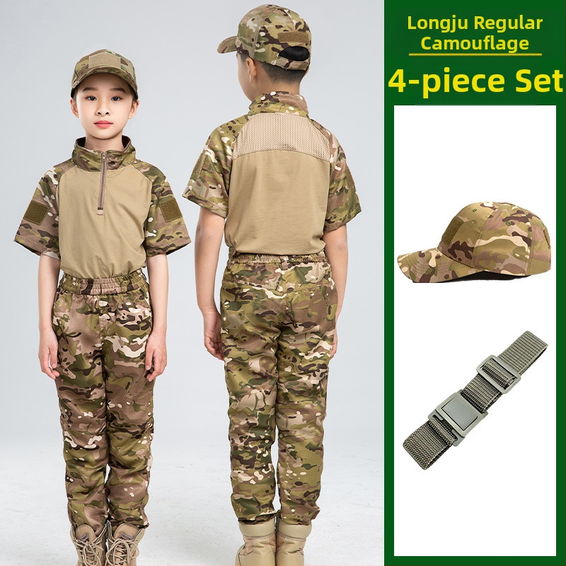 Costum de camuflaj pentru copii, costum tactic de vară pentru bărbați, costum de broască, elevi, grădiniță, tabără de vară, antrenament militar, producători de îmbrăcăminte en-gros