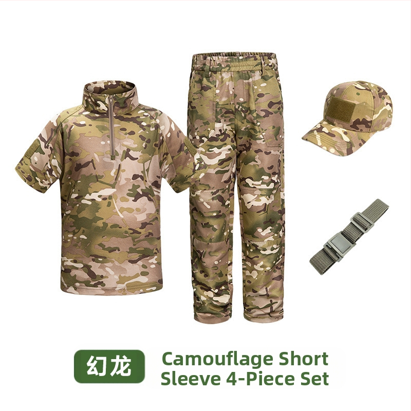 Costum de camuflaj pentru copii, costum tactic de vară pentru bărbați, costum de broască, elevi, grădiniță, tabără de vară, antrenament militar, producători de îmbrăcăminte en-gros