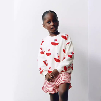 Piiriülesed lasterõivad Tüdrukute dressipluusid Pikkade varrukatega soonikkoes kätistega Tüdrukute kevad- ja sügistrükitud topid Moodsad jakid