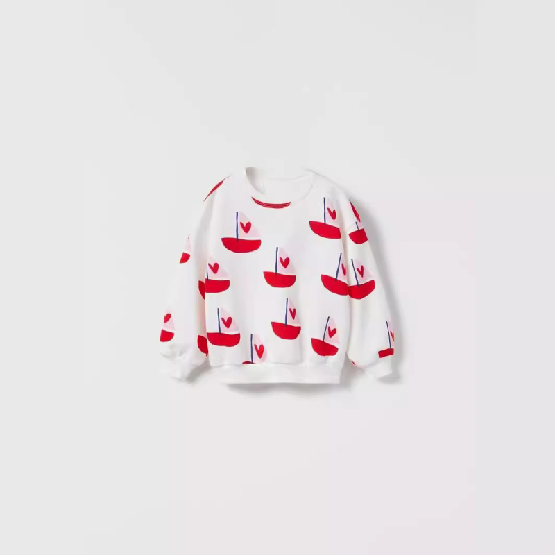 Piiriülesed lasterõivad Tüdrukute dressipluusid Pikkade varrukatega soonikkoes kätistega Tüdrukute kevad- ja sügistrükitud topid Moodsad jakid