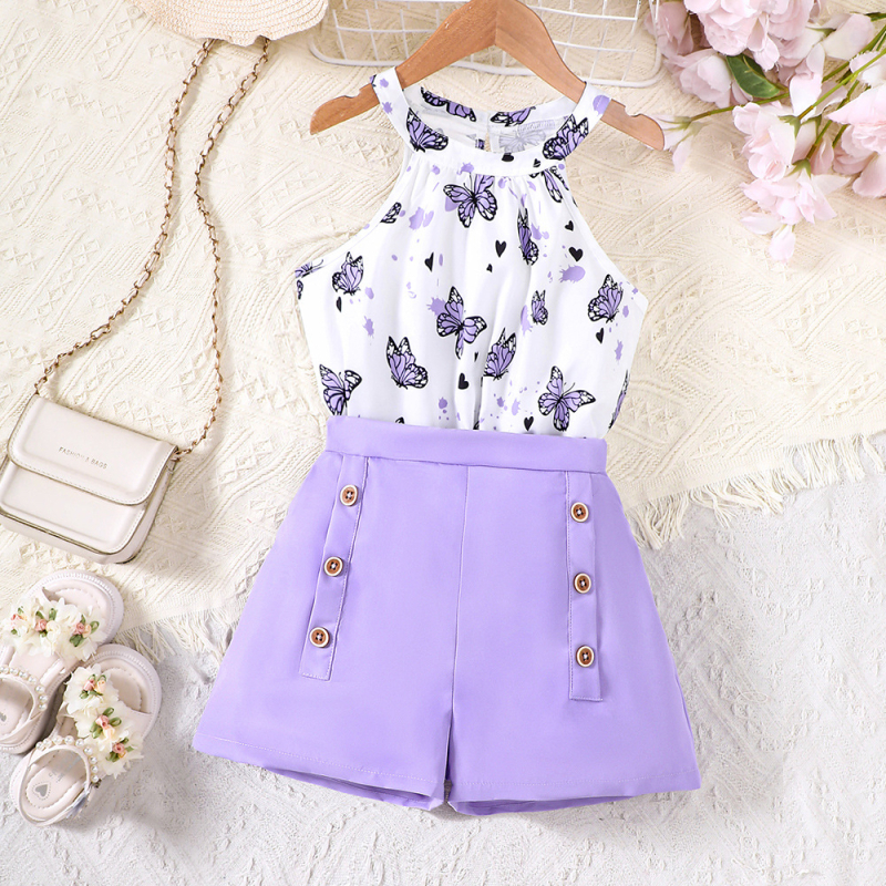 EW vanjska trgovina dječja odjeća za srednju i veliku djecu, nove djevojačke ljetne hlače s dvostrukim kopčanjem, kratke hlače DTZ973-D