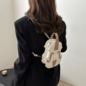 2024 m. naujo dizaino moteriška kuprinė, rudens ir žiemos laisvalaikio stiliaus nešiojama rankinė per petį, paprasta rankinė smuikui per petį