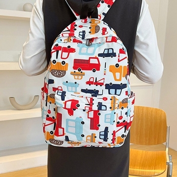 Madingas vandenyno rašto dvigubas pečių krepšys, madingas kasdienis naujo stiliaus kuprinė, didelės talpos, vidutinio dydžio universiteto studento trijų dalių knygų krepšys