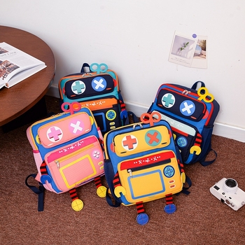 Uus laste trendikas seljakott lasteaia algkooliõpilase koolikoti roboti armas multifilmi seljakott suure mahutavusega trendikas