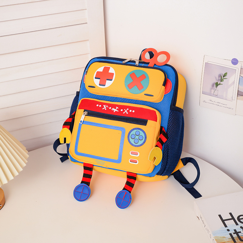 Uus laste trendikas seljakott lasteaia algkooliõpilase koolikoti roboti armas multifilmi seljakott suure mahutavusega trendikas