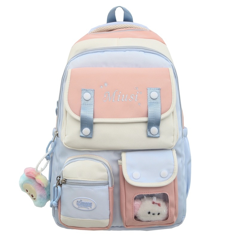 K-stiilis originaalne suure mahutavusega koolikott, niši disainiga vabaaja mitmekülgne moodne seljakott, naiste õppematerjalide seljakott naistele