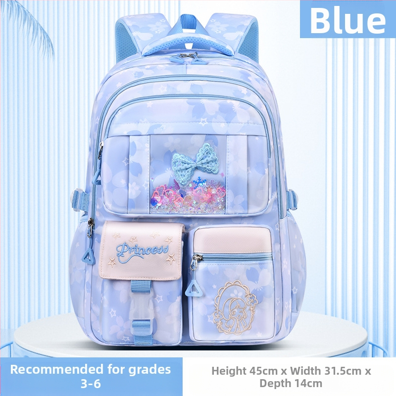 Ghiozdan școlar ultra-ușor pentru fete, drăguț, la modă, stil feminin, reduce povara, rucsac de mare capacitate, en-gros