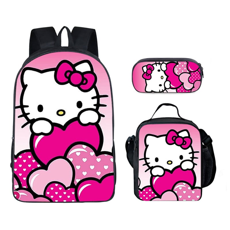 Hello Kitty apdrukāta skolas soma pusdienu soma pamatskolas un vidusskolas skolēniem izolēta pusdienu soma multfilmas mīlīga KT kaķa zīmuļu soma