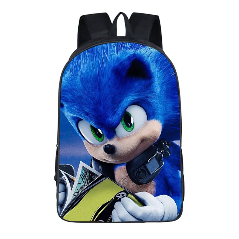 Νέα διασυνοριακή τσάντα μαθητή Sonic 17 ιντσών για κορίτσια, σακίδιο πλάτης Sonic Mouse για παιδιά με κινούμενα σχέδια, για κορίτσια