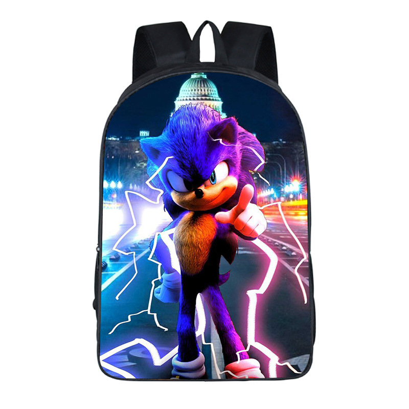Νέα διασυνοριακή τσάντα μαθητή Sonic 17 ιντσών για κορίτσια, σακίδιο πλάτης Sonic Mouse για παιδιά με κινούμενα σχέδια, για κορίτσια