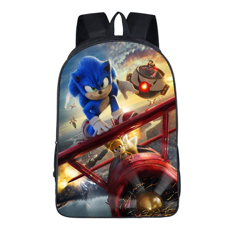 Νέα διασυνοριακή τσάντα μαθητή Sonic 17 ιντσών για κορίτσια, σακίδιο πλάτης Sonic Mouse για παιδιά με κινούμενα σχέδια, για κορίτσια