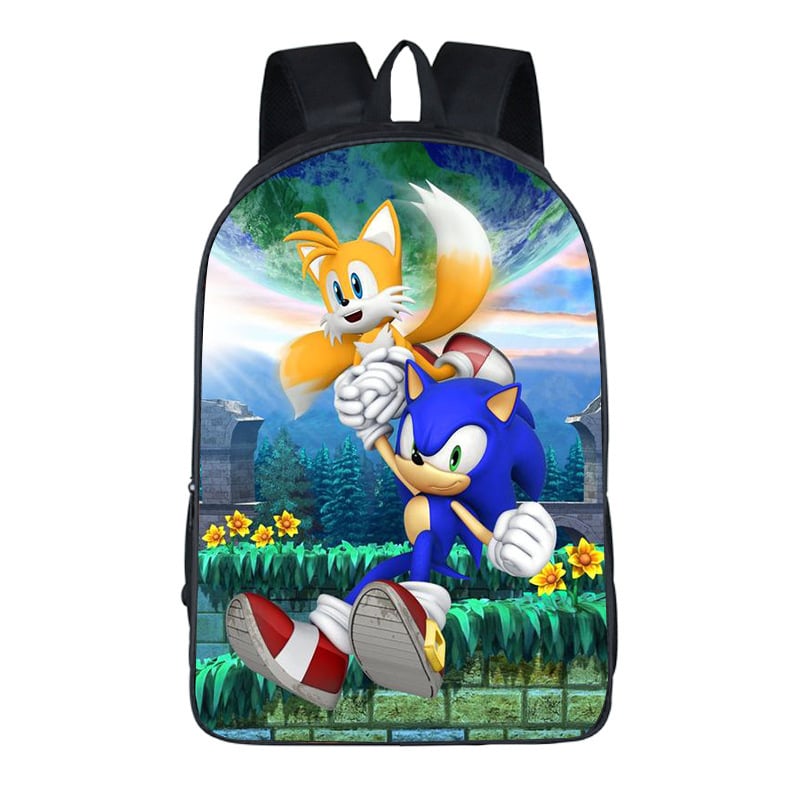 Νέα διασυνοριακή τσάντα μαθητή Sonic 17 ιντσών για κορίτσια, σακίδιο πλάτης Sonic Mouse για παιδιά με κινούμενα σχέδια, για κορίτσια