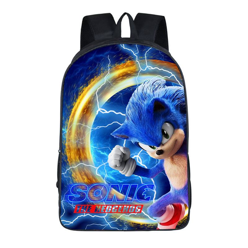 Νέα διασυνοριακή τσάντα μαθητή Sonic 17 ιντσών για κορίτσια, σακίδιο πλάτης Sonic Mouse για παιδιά με κινούμενα σχέδια, για κορίτσια