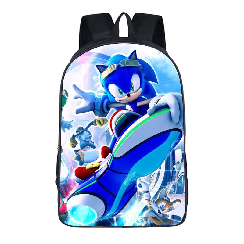 Νέα διασυνοριακή τσάντα μαθητή Sonic 17 ιντσών για κορίτσια, σακίδιο πλάτης Sonic Mouse για παιδιά με κινούμενα σχέδια, για κορίτσια