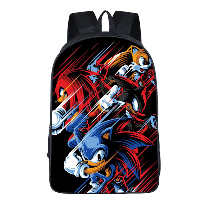 Νέα διασυνοριακή τσάντα μαθητή Sonic 17 ιντσών για κορίτσια, σακίδιο πλάτης Sonic Mouse για παιδιά με κινούμενα σχέδια, για κορίτσια