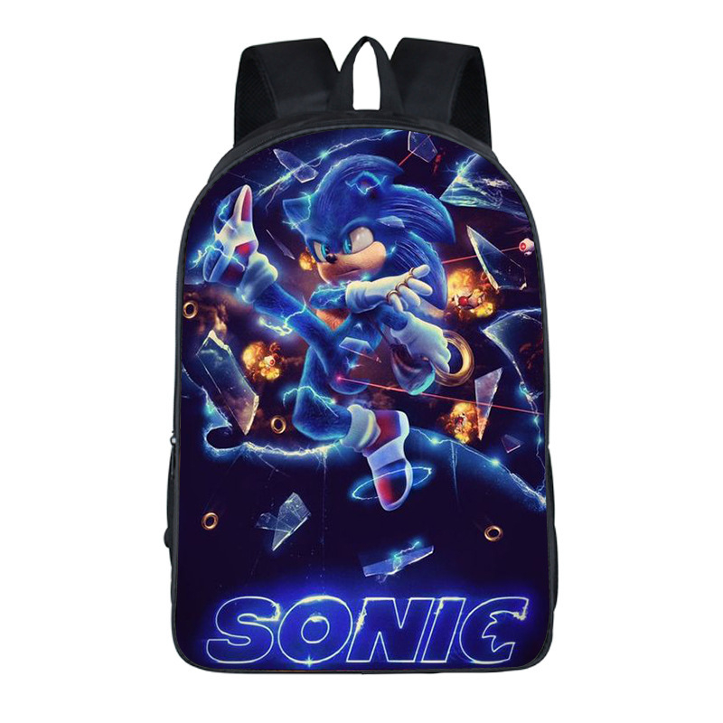 Νέα διασυνοριακή τσάντα μαθητή Sonic 17 ιντσών για κορίτσια, σακίδιο πλάτης Sonic Mouse για παιδιά με κινούμενα σχέδια, για κορίτσια