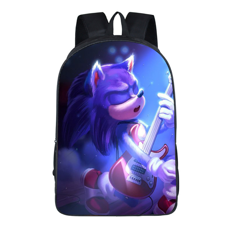 Νέα διασυνοριακή τσάντα μαθητή Sonic 17 ιντσών για κορίτσια, σακίδιο πλάτης Sonic Mouse για παιδιά με κινούμενα σχέδια, για κορίτσια
