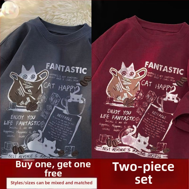 Αμερικανικό στυλ ρετρό κοντομάνικο μπλουζάκι ανδρών καλοκαίρι νέα μάρκα μόδας ρούχα υψηλών προδιαγραφών χαλαρά plus size εφήβων μισό μανίκι