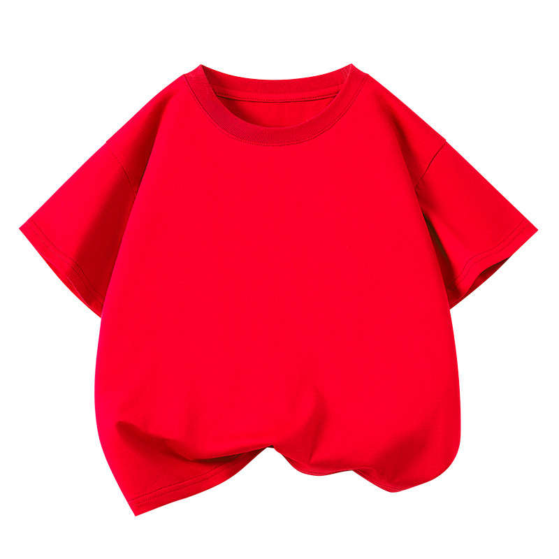 na zalihi dječja majica kratkih rukava pamučna ljetna srednja i velika dječja odjeća za dječake i djevojčice jednobojna jakna odjeća za razred reklamna majica veleprodaja