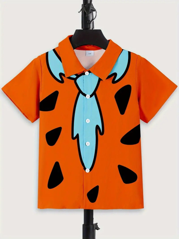 Dječja modna košulja kratkih rukava za dječake 2024., nova dječja ležerna košulja s reverom, dječji top Tide