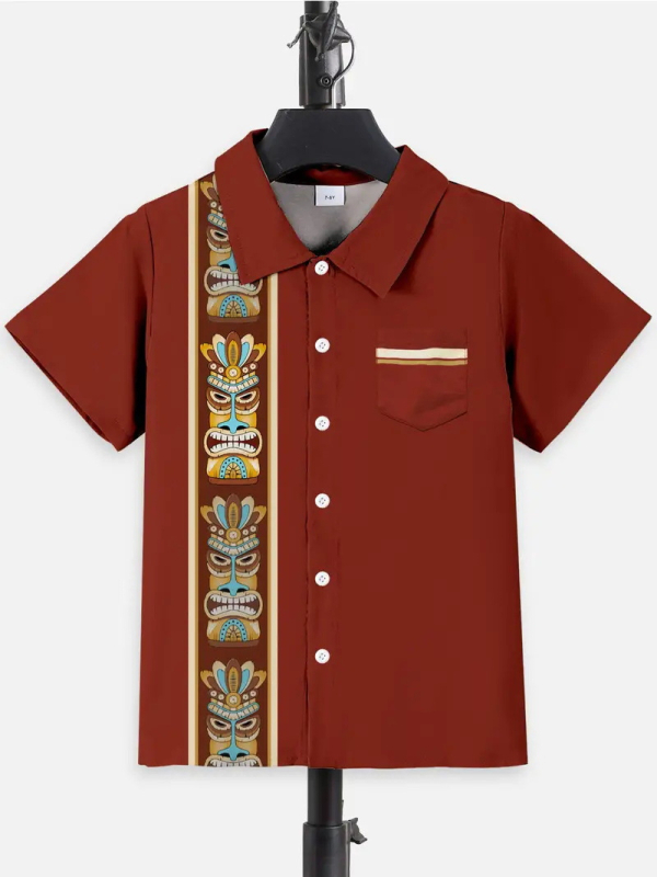 Dječja modna košulja kratkih rukava za dječake 2024., nova dječja ležerna košulja s reverom, dječji top Tide