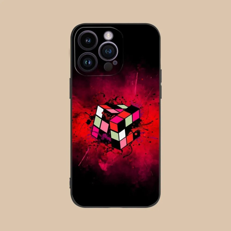 Carcasă de telefon aplicabilă pentru iPhone 15 în culorile cubului Rubik