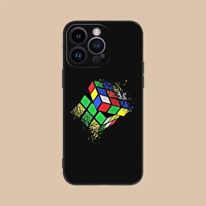 Carcasă de telefon aplicabilă pentru iPhone 15 în culorile cubului Rubik