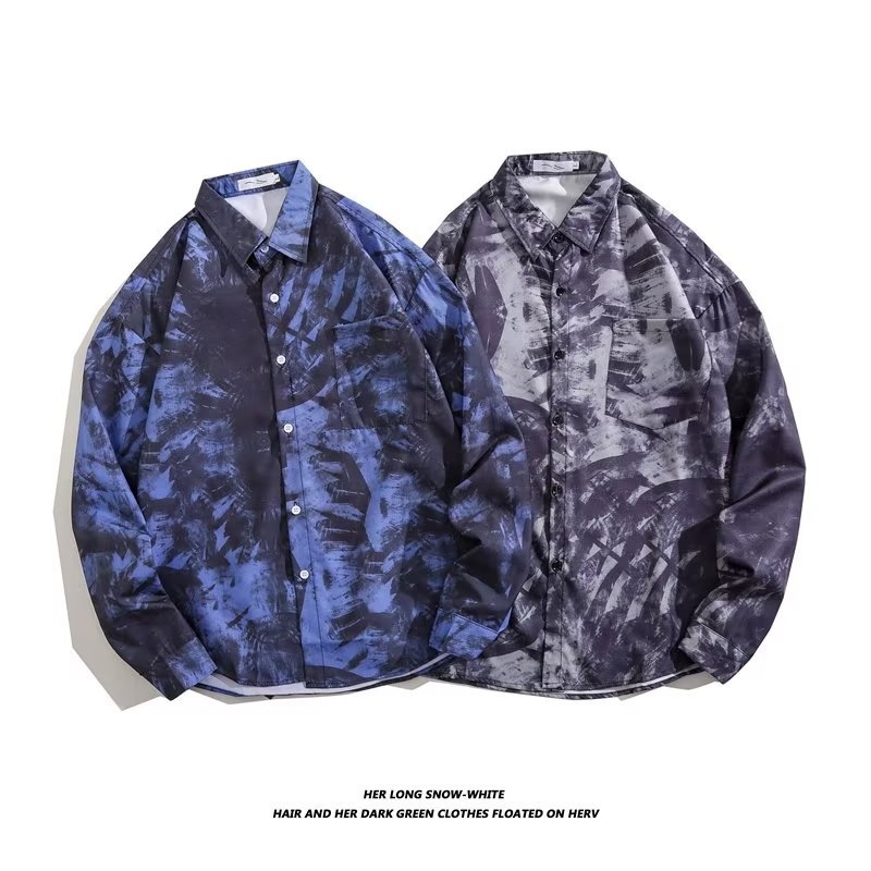 Pánske jesenné retro ležérne tričko s dlhým rukávom z roku 2022, voľné, módne, s dlhým rukávom