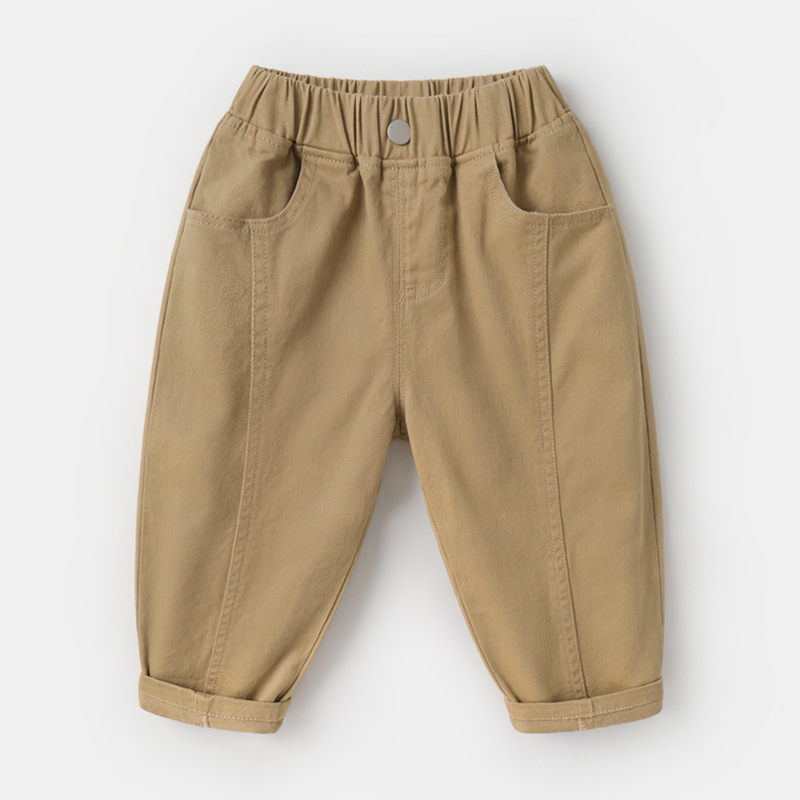 Ежедневни работни дрехи за момчета, дълги панталони, есенни дрехи 2025, нови пролетни и есенни детски дрехи, детски бебешки есенни дрехи