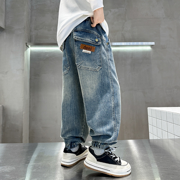 Παιδικά Ρούχα Zhili 2025 Νέα Παιδικά Παντελόνια Άνοιξη και Φθινόπωρο Τα πιο Ευκολα για Αγόρια Τζιν Μεσαίου και Μεγάλου Μεγέθους Αγόρια Τζιν