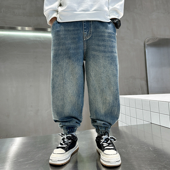 Παιδικά Ρούχα Zhili 2025 Νέα Παιδικά Παντελόνια Άνοιξη και Φθινόπωρο Τα πιο Ευκολα για Αγόρια Τζιν Μεσαίου και Μεγάλου Μεγέθους Αγόρια Τζιν